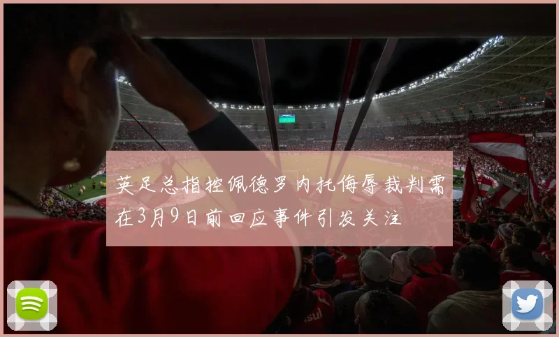 英足总指控佩德罗内托侮辱裁判需在3月9日前回应事件引发关注